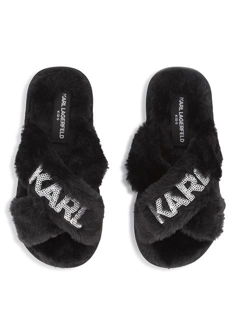 Ciabatte in pelliccia KARL LAGERFELD KIDS | Z3098709B